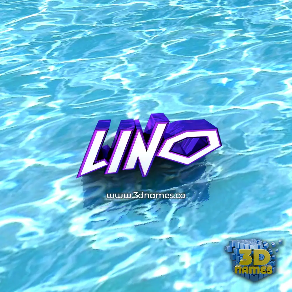lino in Water style - 3D name wallpaper