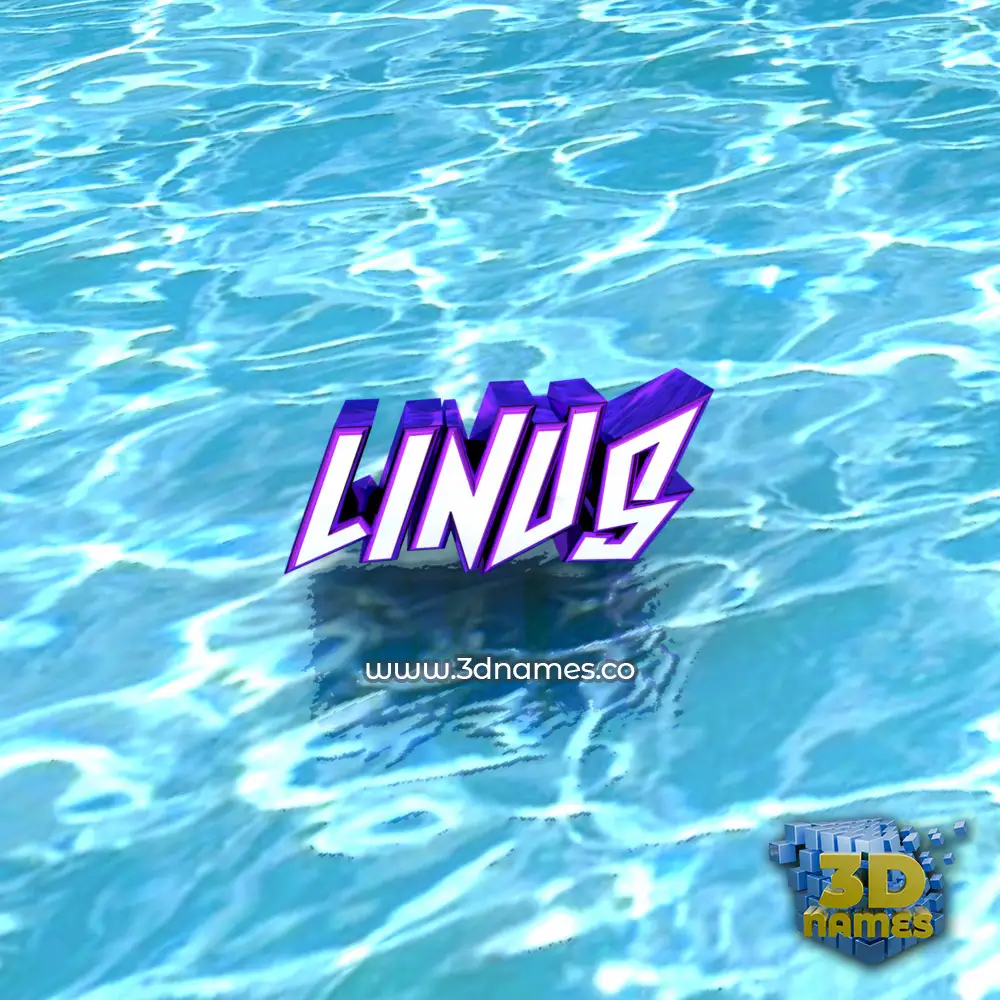 linus in Water style - 3D name wallpaper