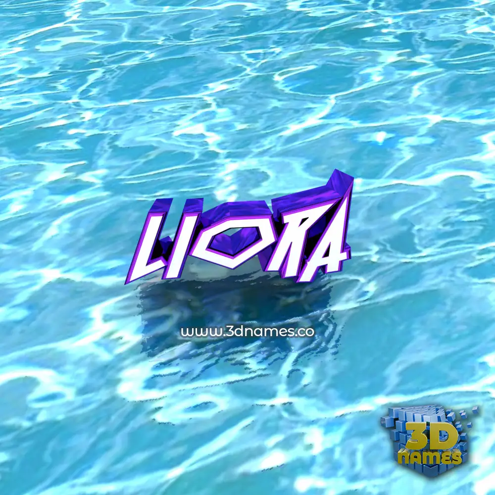 liora in Water style - 3D name wallpaper