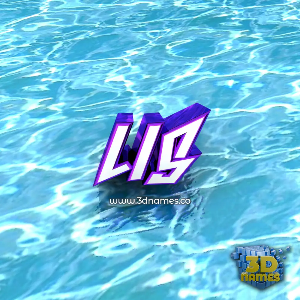 lis in Water style - 3D name wallpaper