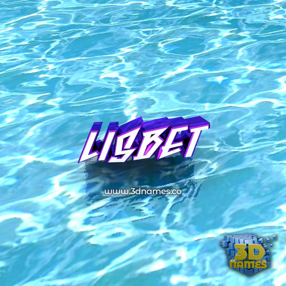 lisbet in Water style - 3D name wallpaper