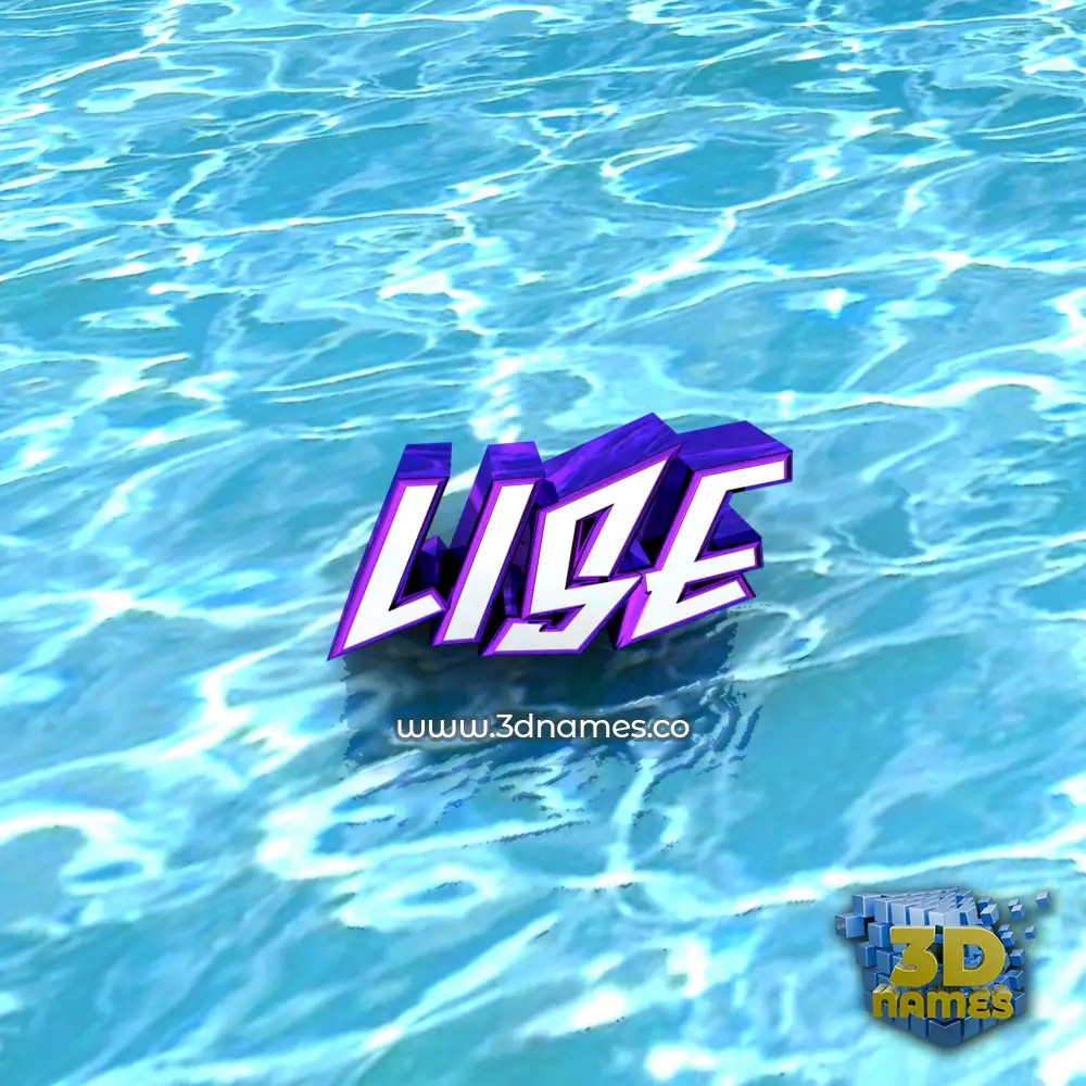 lise in Water style - 3D name wallpaper