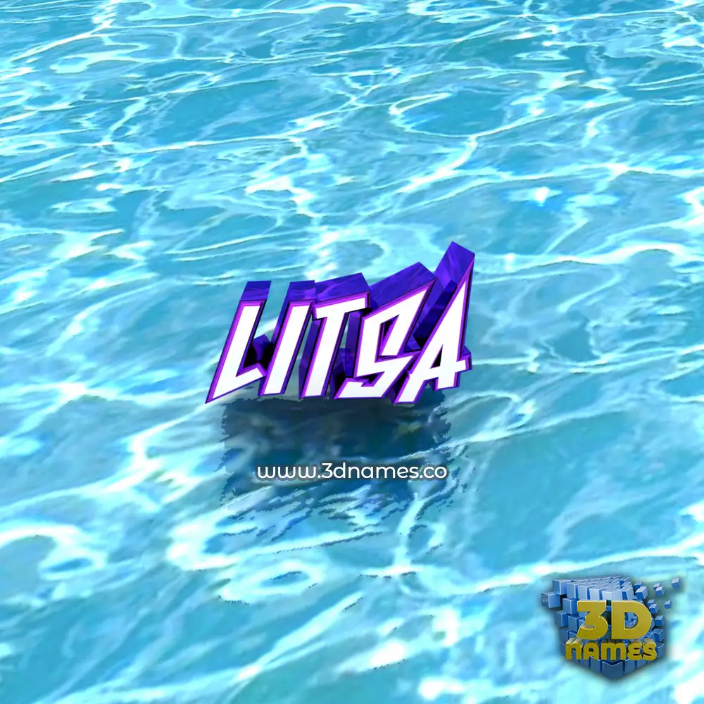 litsa in Water style - 3D name wallpaper