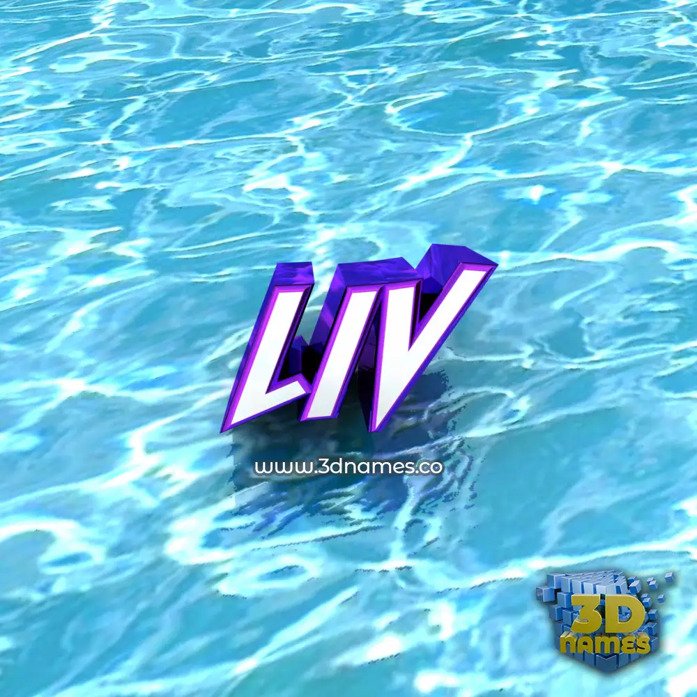 liv in Water style - 3D name wallpaper