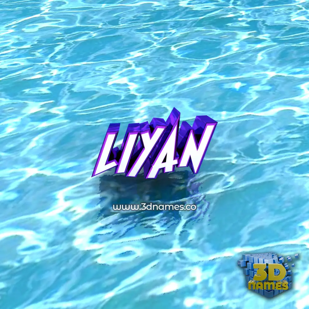 liyan in Water style - 3D name wallpaper