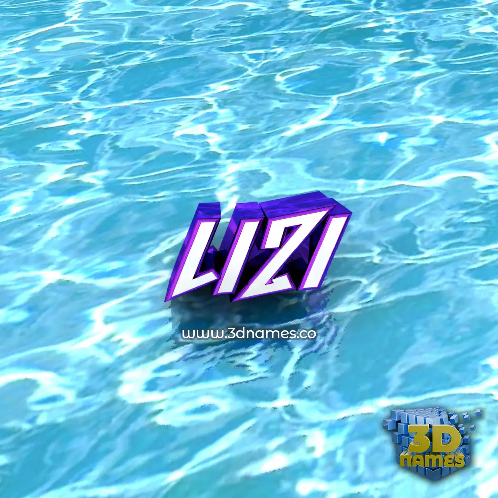 lizi in Water style - 3D name wallpaper