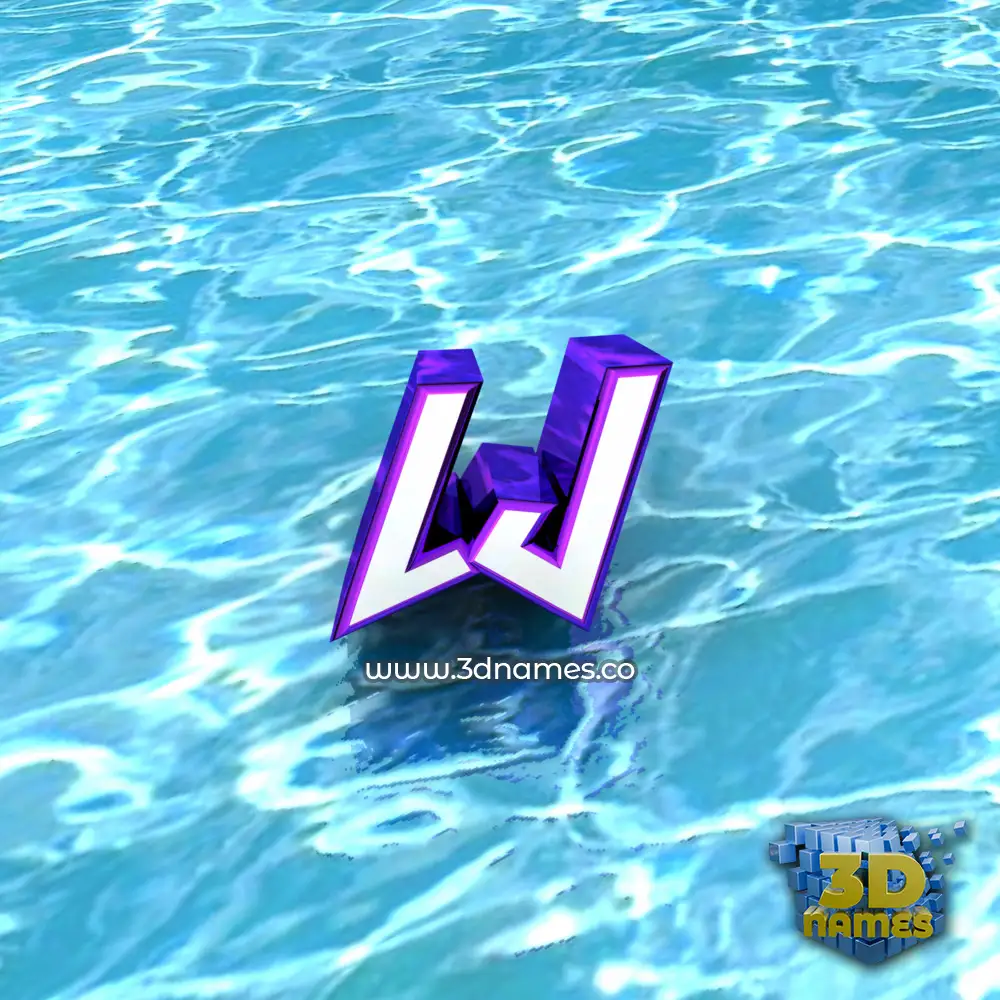 lj in Water style - 3D name wallpaper