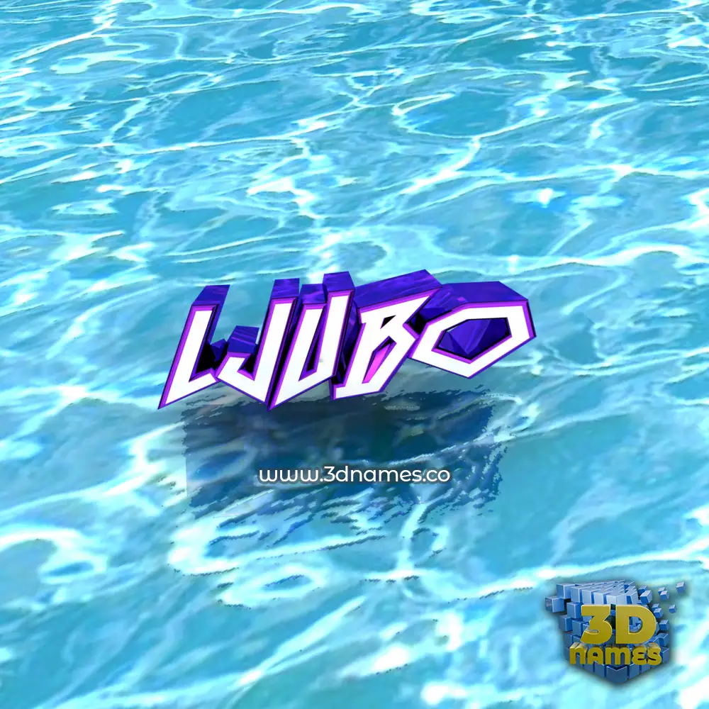 ljubo in Water style - 3D name wallpaper