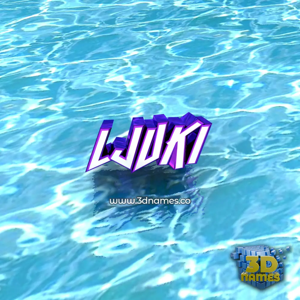 ljuki in Water style - 3D name wallpaper
