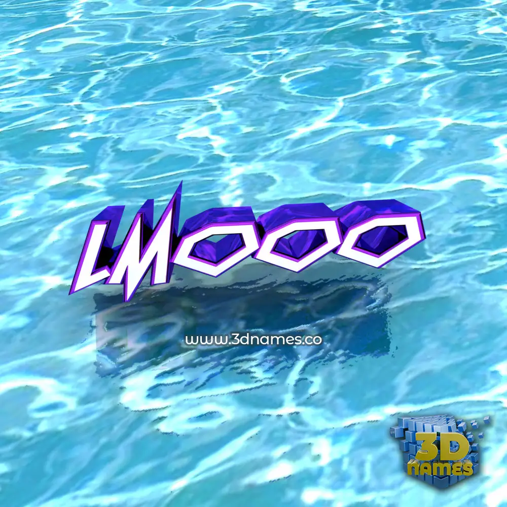 lmooo in Water style - 3D name wallpaper