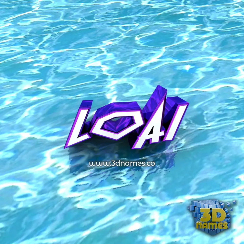 loai in Water style - 3D name wallpaper