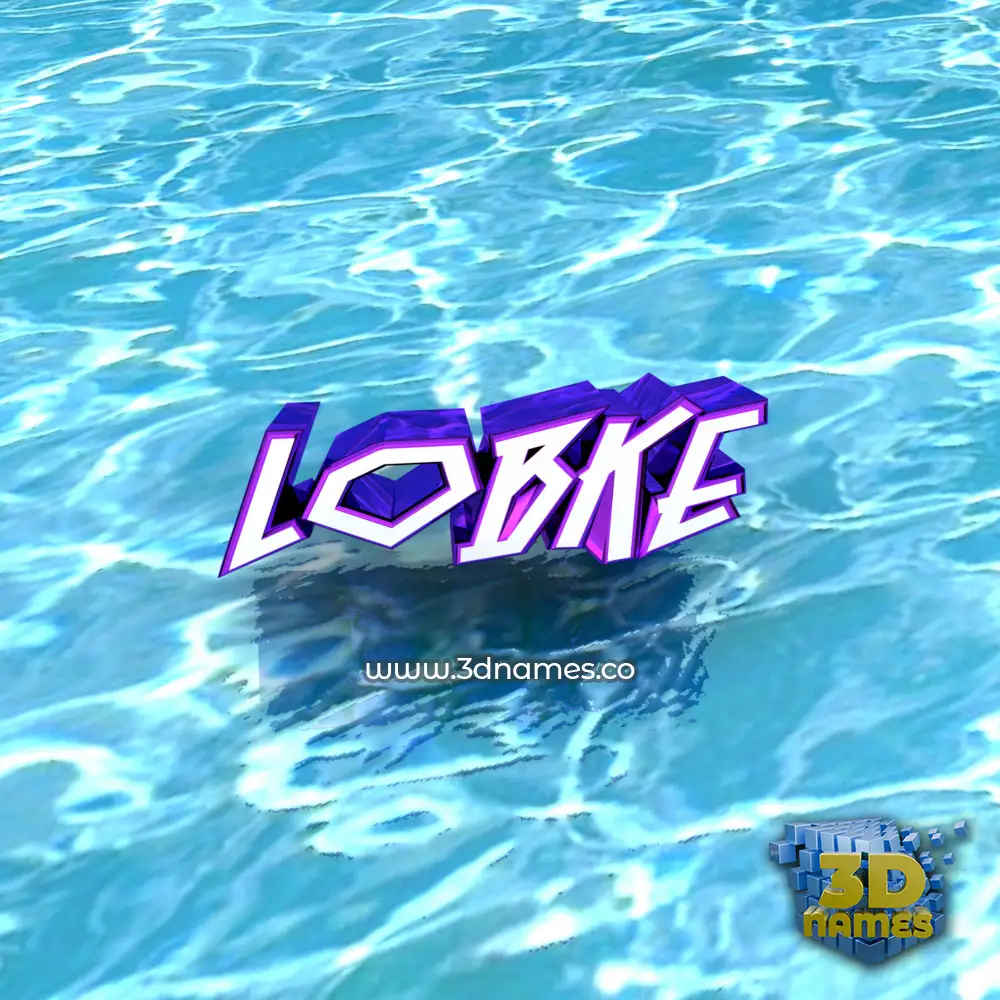 lobke in Water style - 3D name wallpaper
