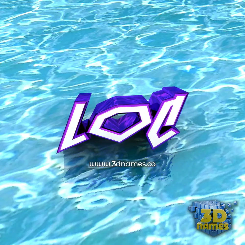 loc in Water style - 3D name wallpaper