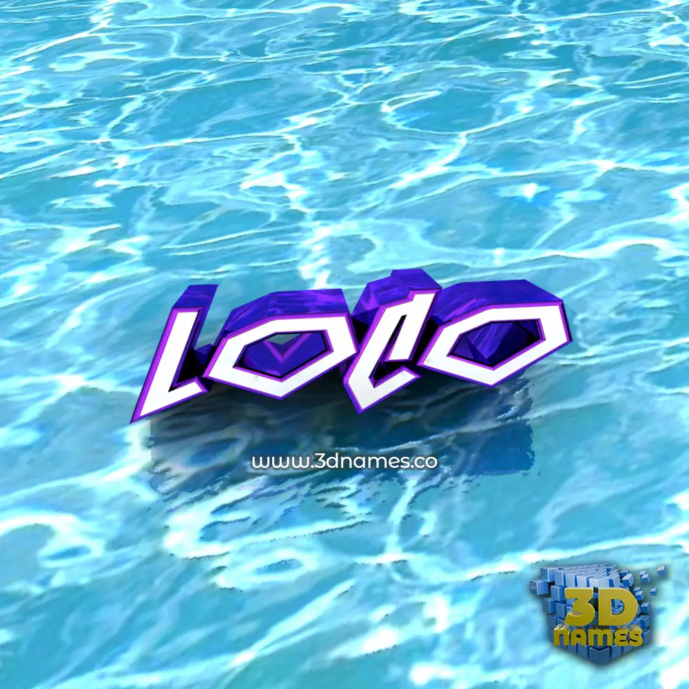 loco in Water style - 3D name wallpaper