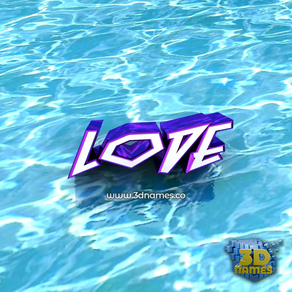 lode in Water style - 3D name wallpaper