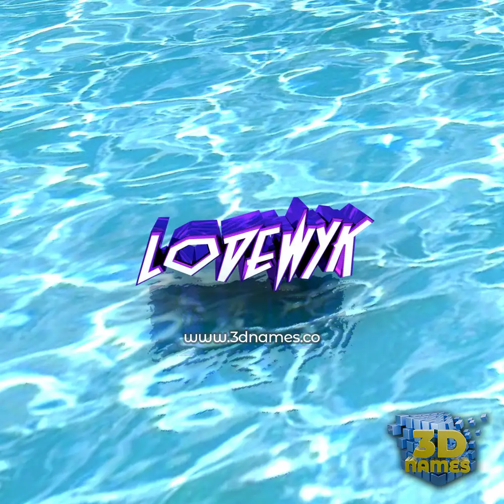 lodewyk in Water style - 3D name wallpaper