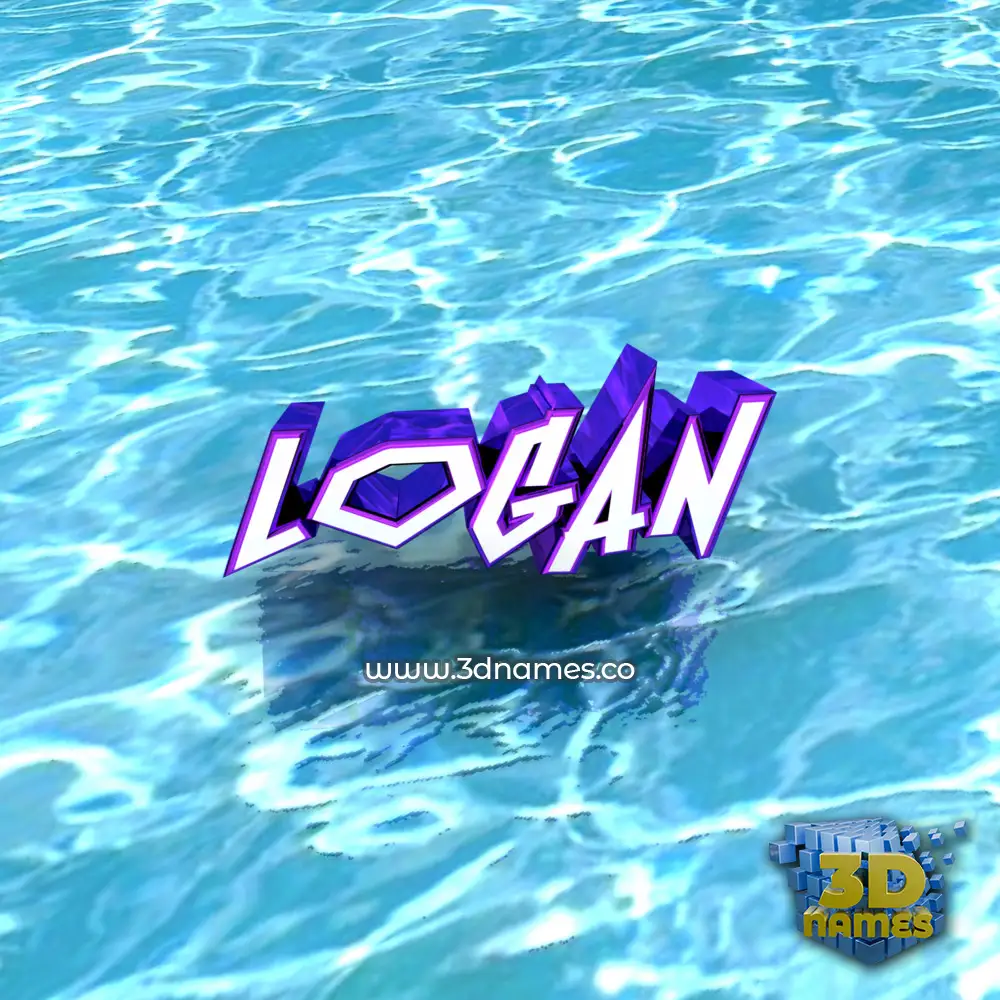 logan in Water style - 3D name wallpaper