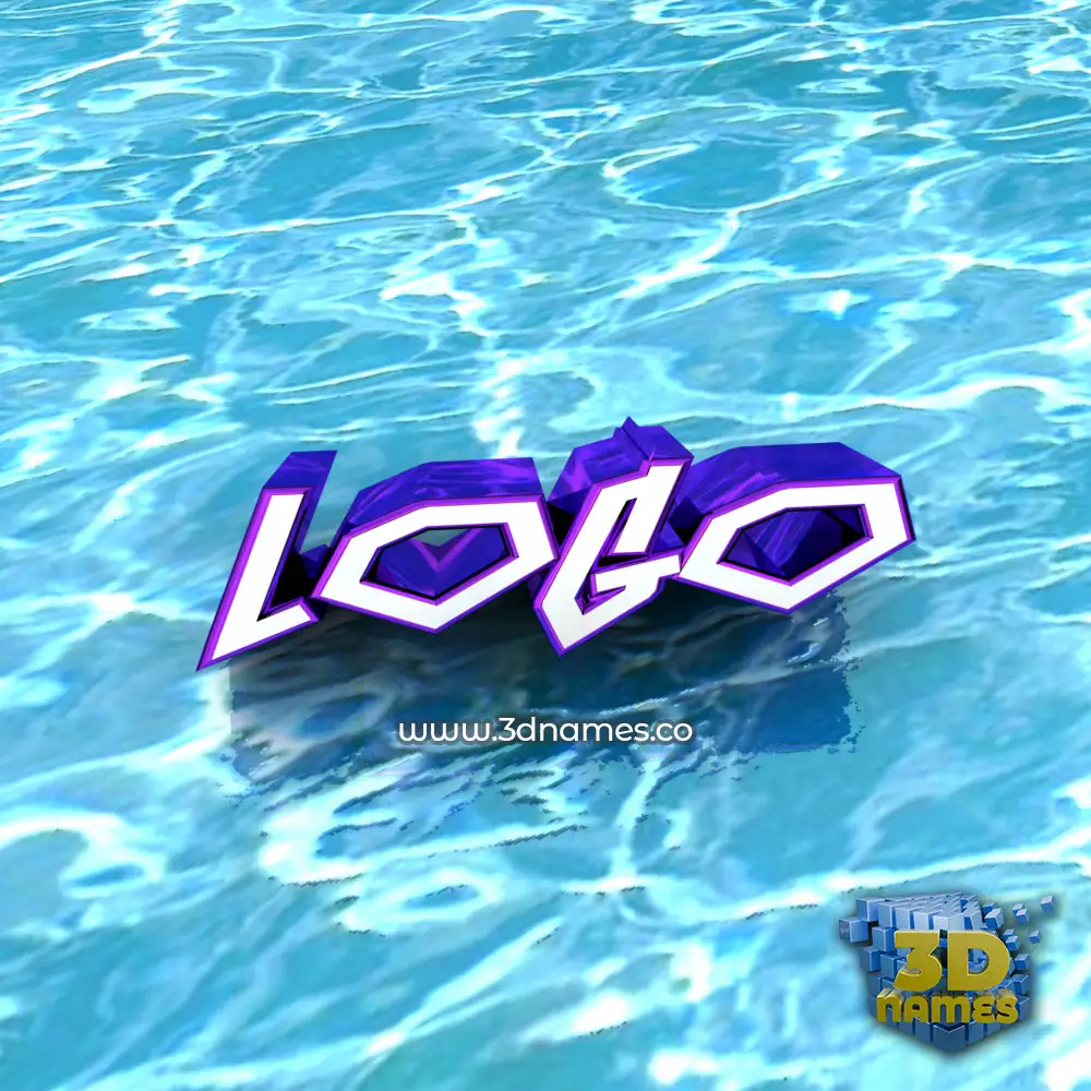logo in Water style - 3D name wallpaper