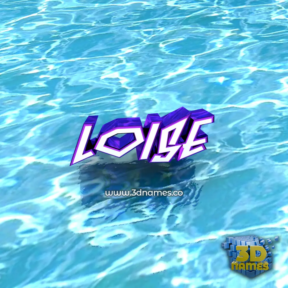 loise in Water style - 3D name wallpaper