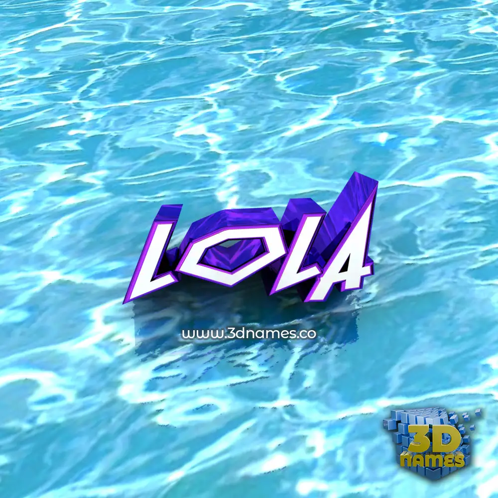 lola in Water style - 3D name wallpaper