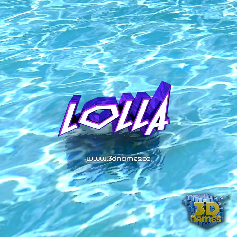 lolla in Water style - 3D name wallpaper