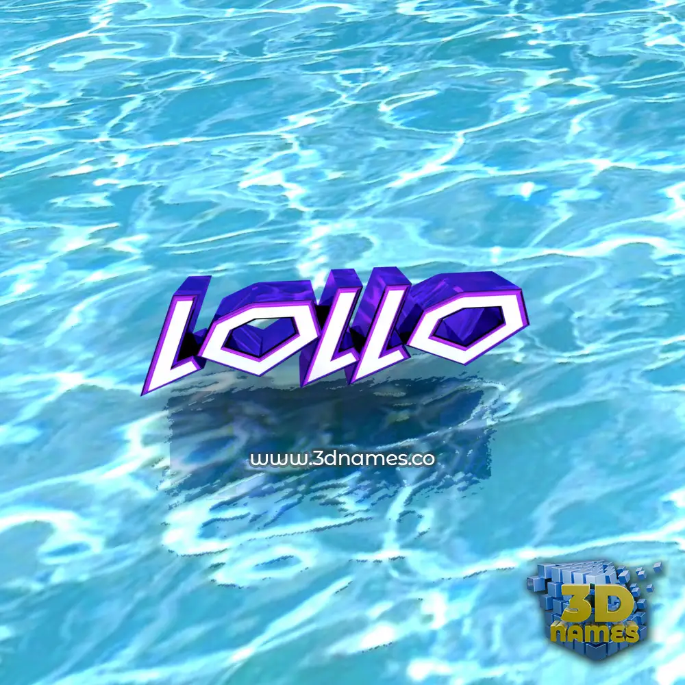 lollo in Water style - 3D name wallpaper
