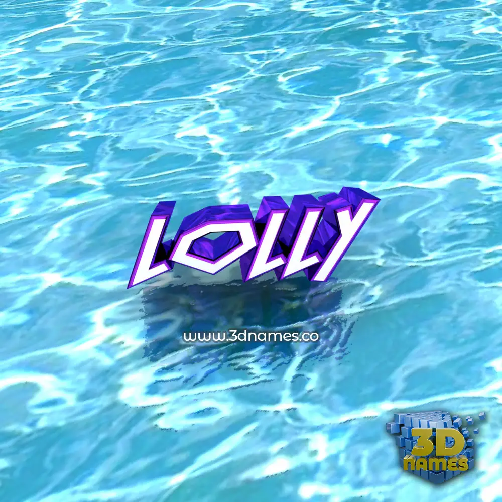 lolly in Water style - 3D name wallpaper