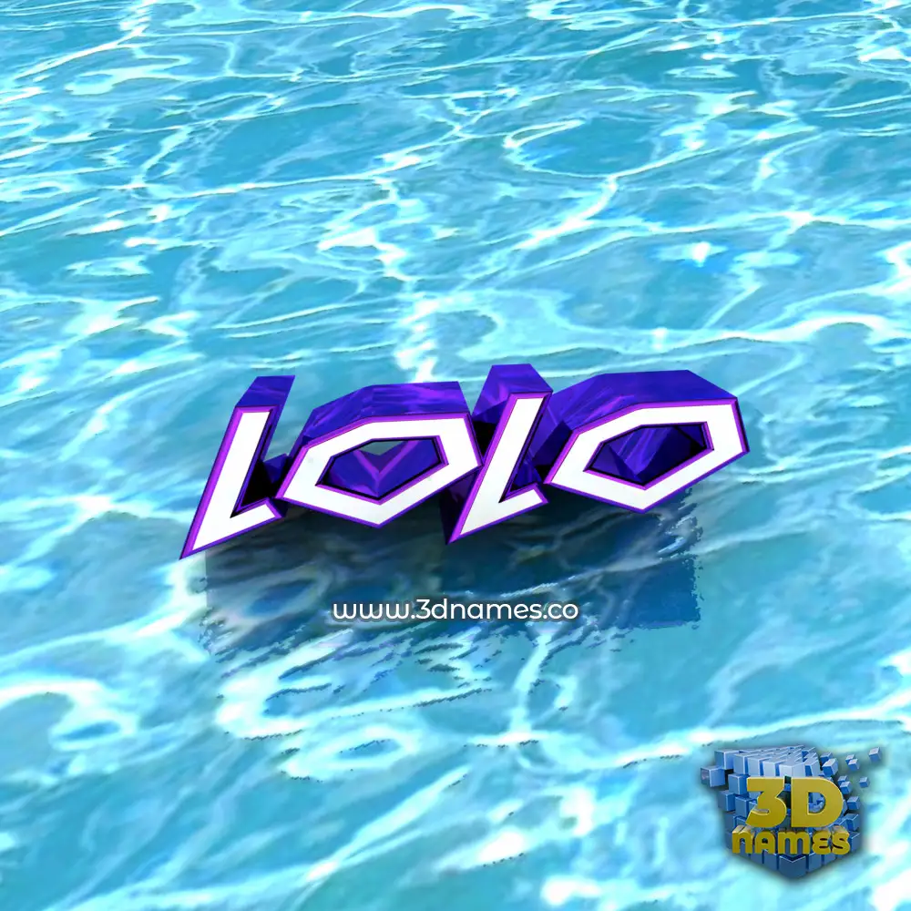 lolo in Water style - 3D name wallpaper