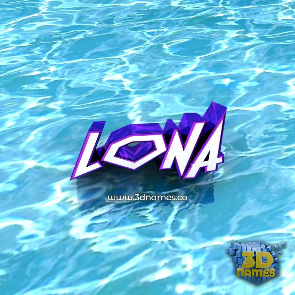 lona in Water style - 3D name wallpaper