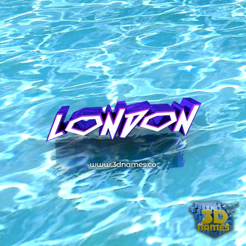 london in Water style - 3D name wallpaper