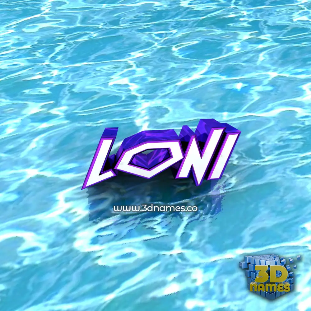 loni in Water style - 3D name wallpaper
