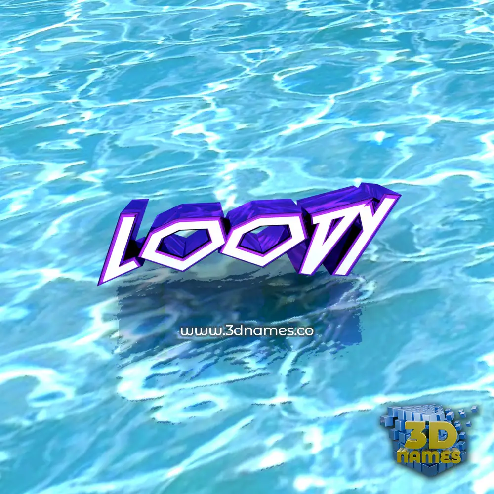 loody in Water style - 3D name wallpaper