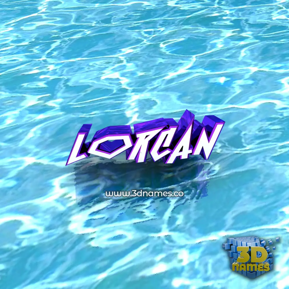 lorcan in Water style - 3D name wallpaper