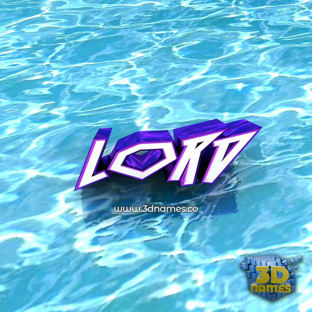 lord in Water style - 3D name wallpaper