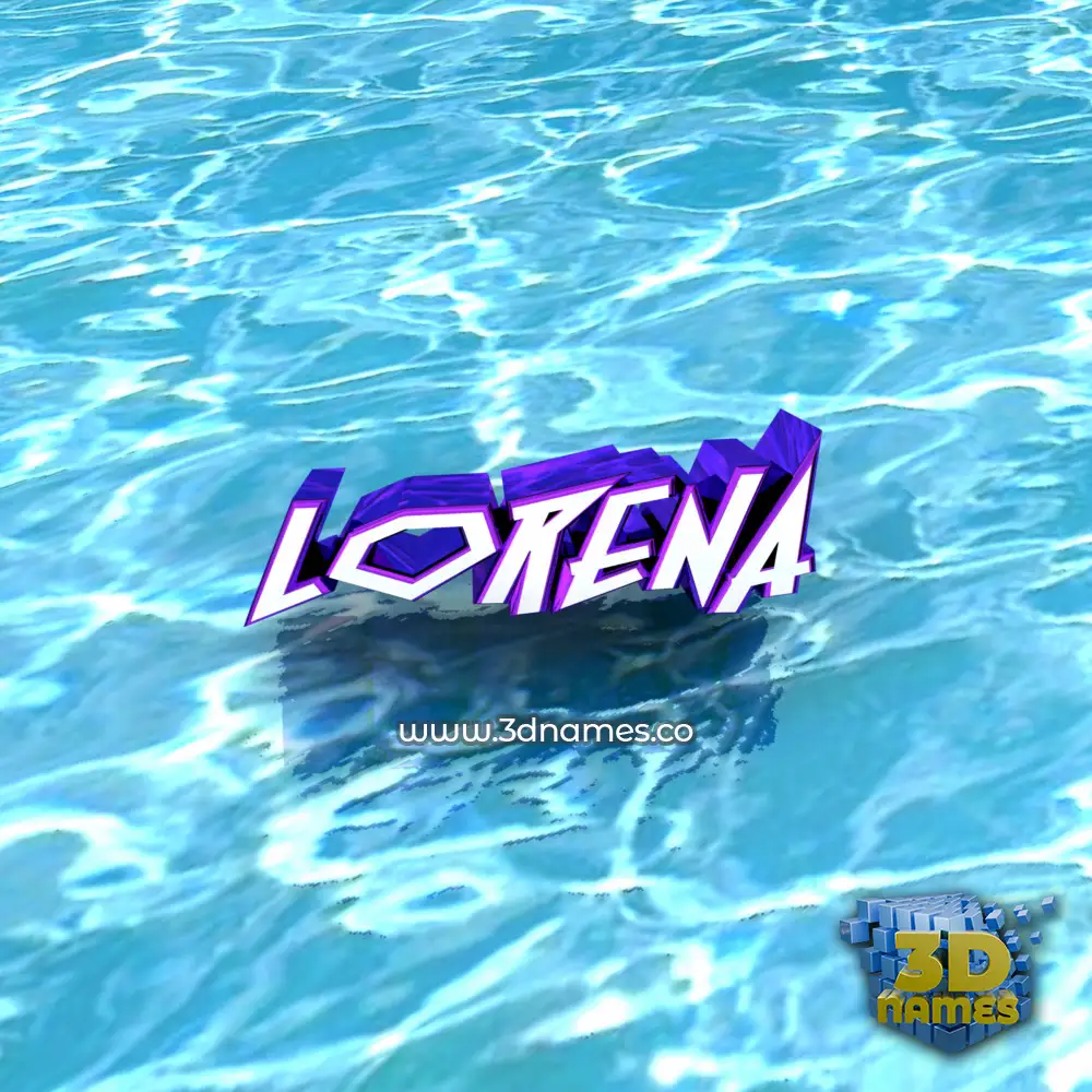 lorena in Water style - 3D name wallpaper