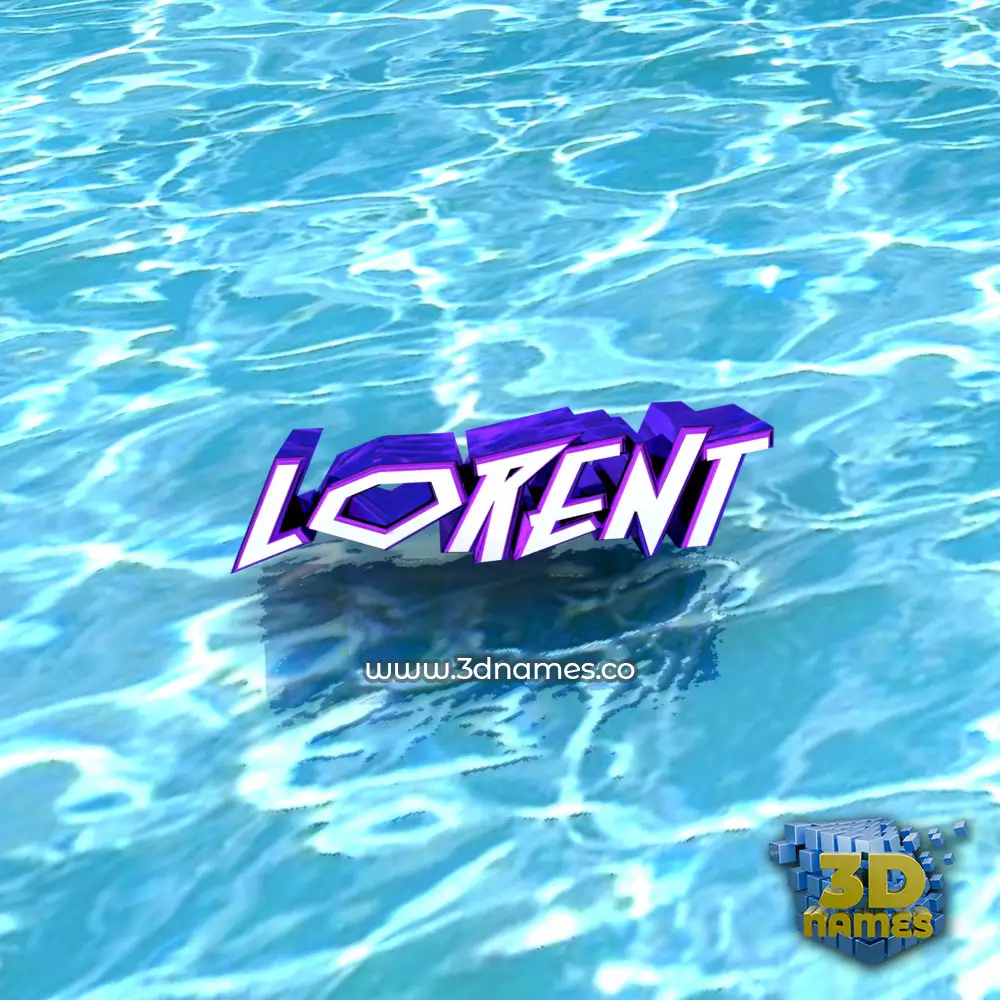 lorent in Water style - 3D name wallpaper
