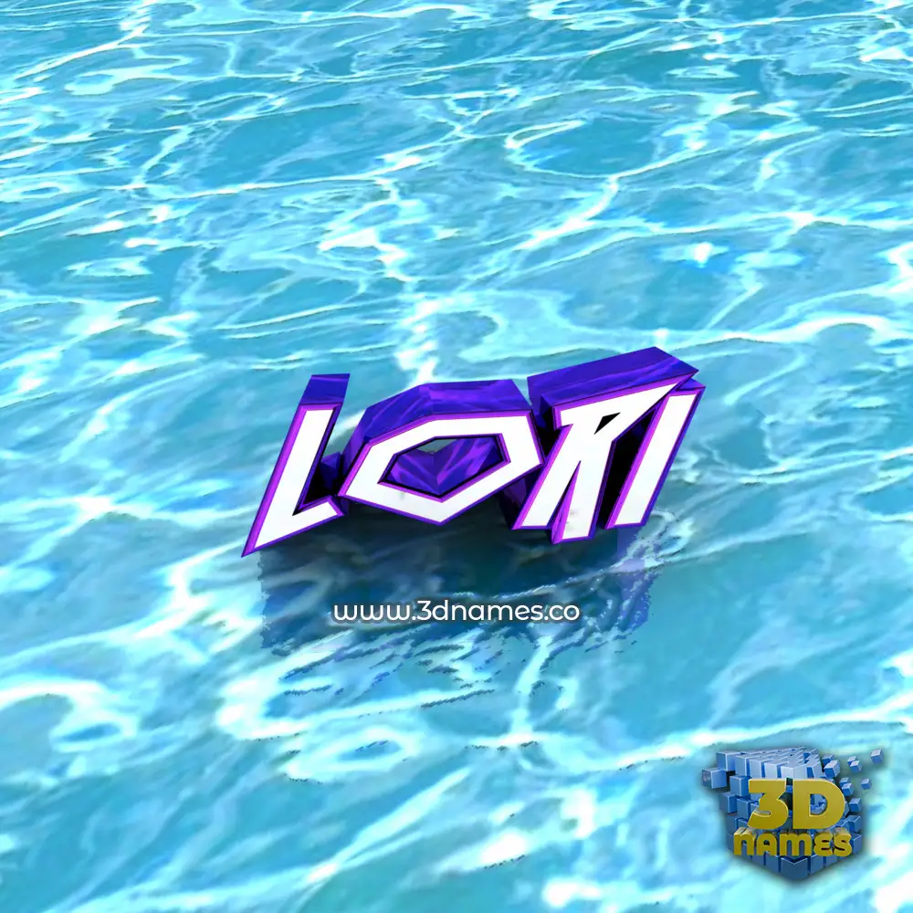 lori in Water style - 3D name wallpaper