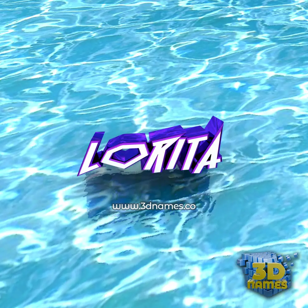 lorita in Water style - 3D name wallpaper