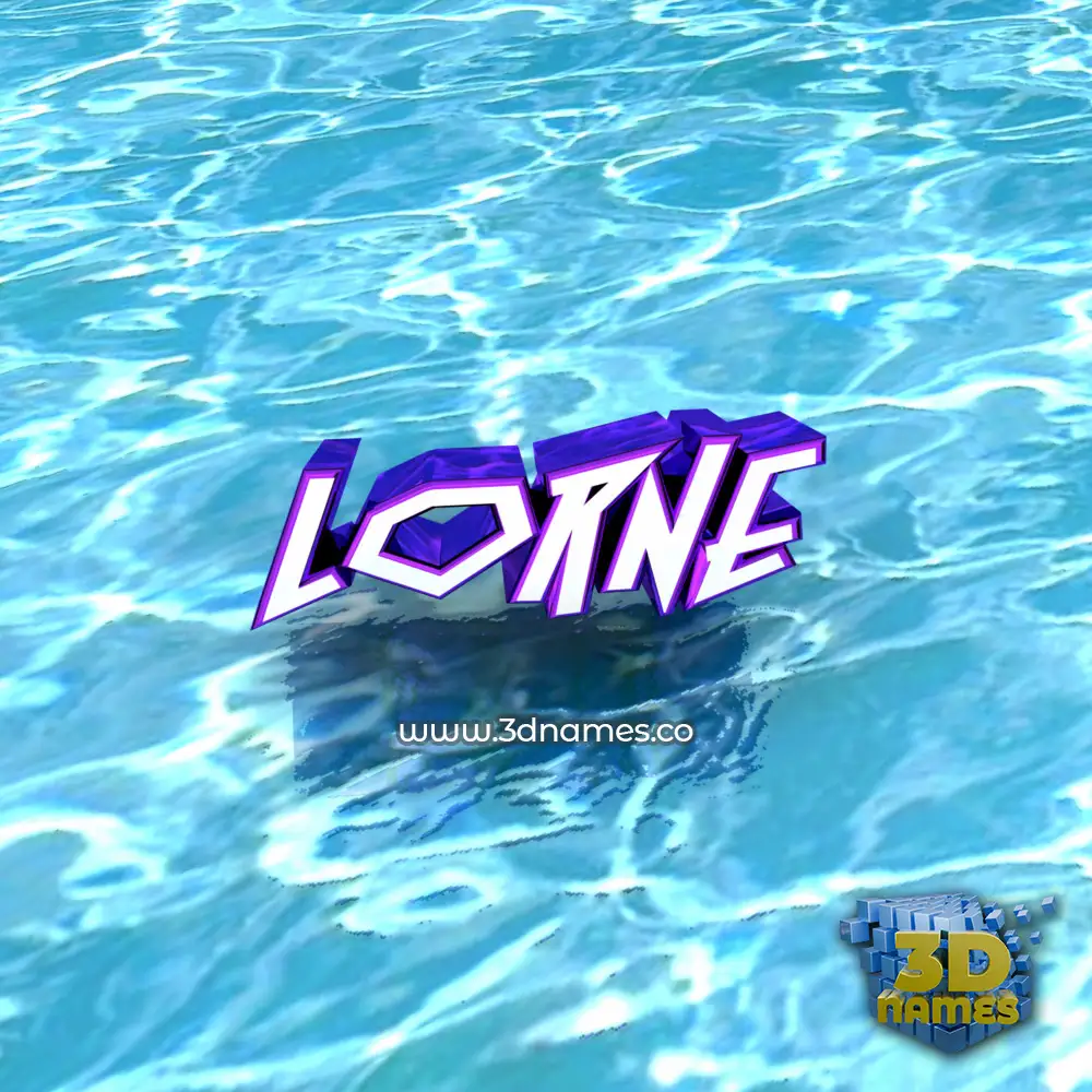 lorne in Water style - 3D name wallpaper
