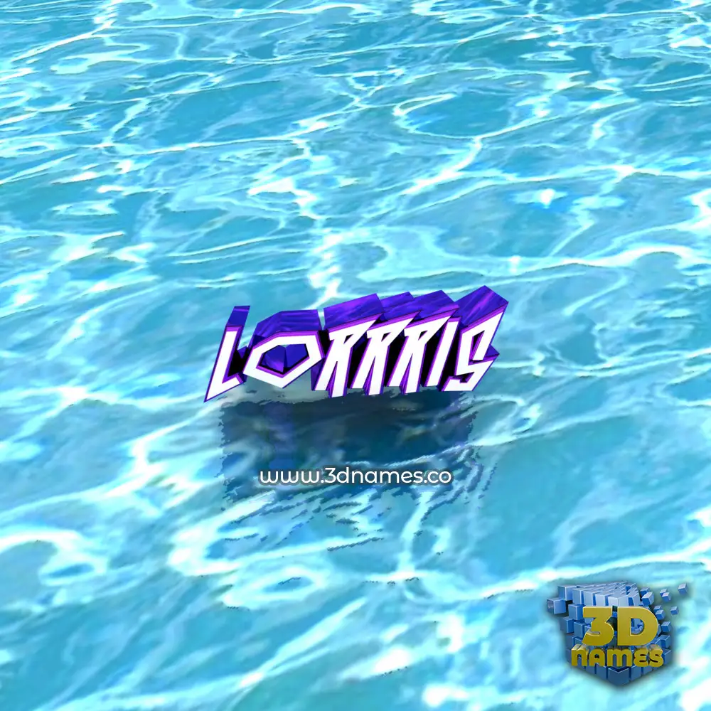 lorrris in Water style - 3D name wallpaper