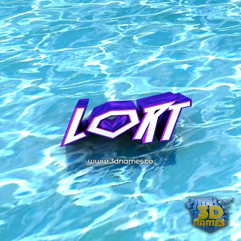 lort in Water style - 3D name wallpaper