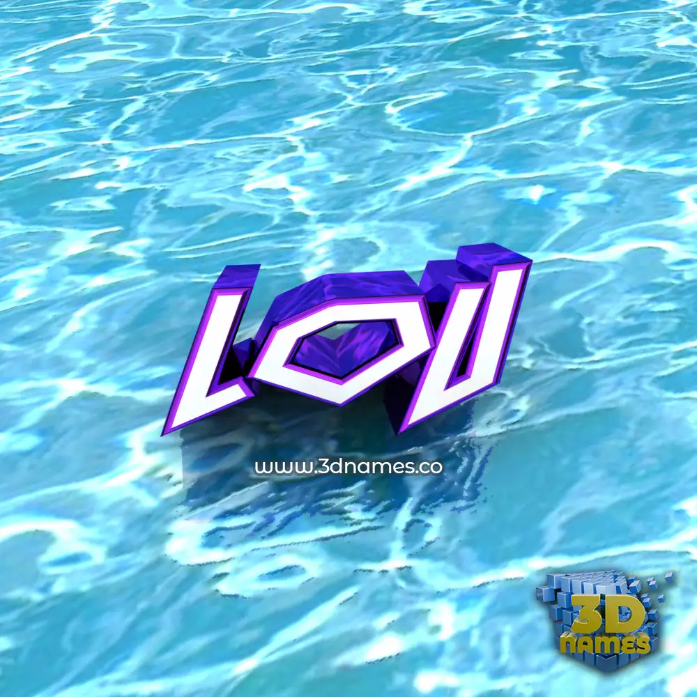 lou in Water style - 3D name wallpaper