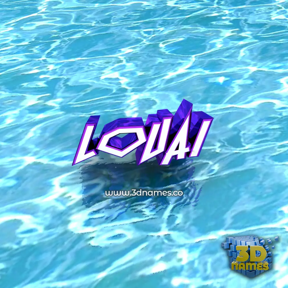 louai in Water style - 3D name wallpaper