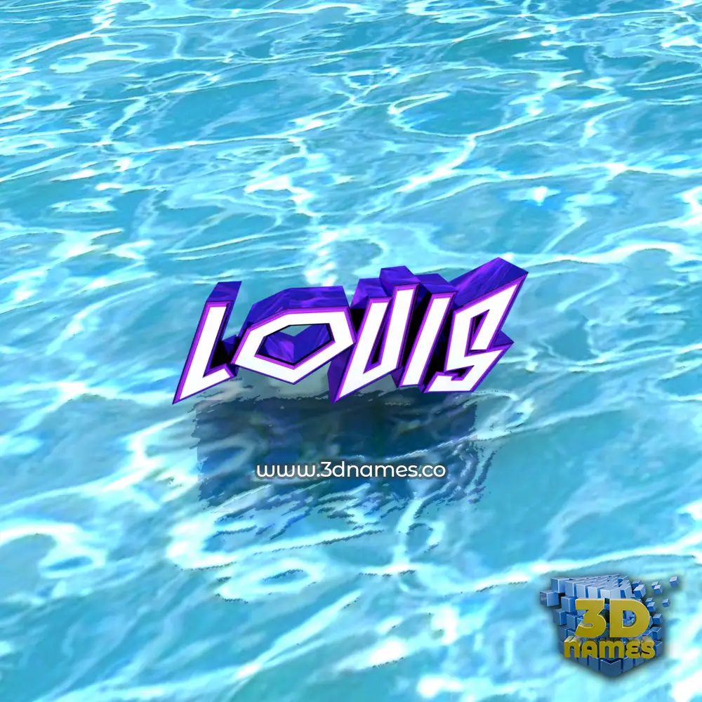 louis in Water style - 3D name wallpaper