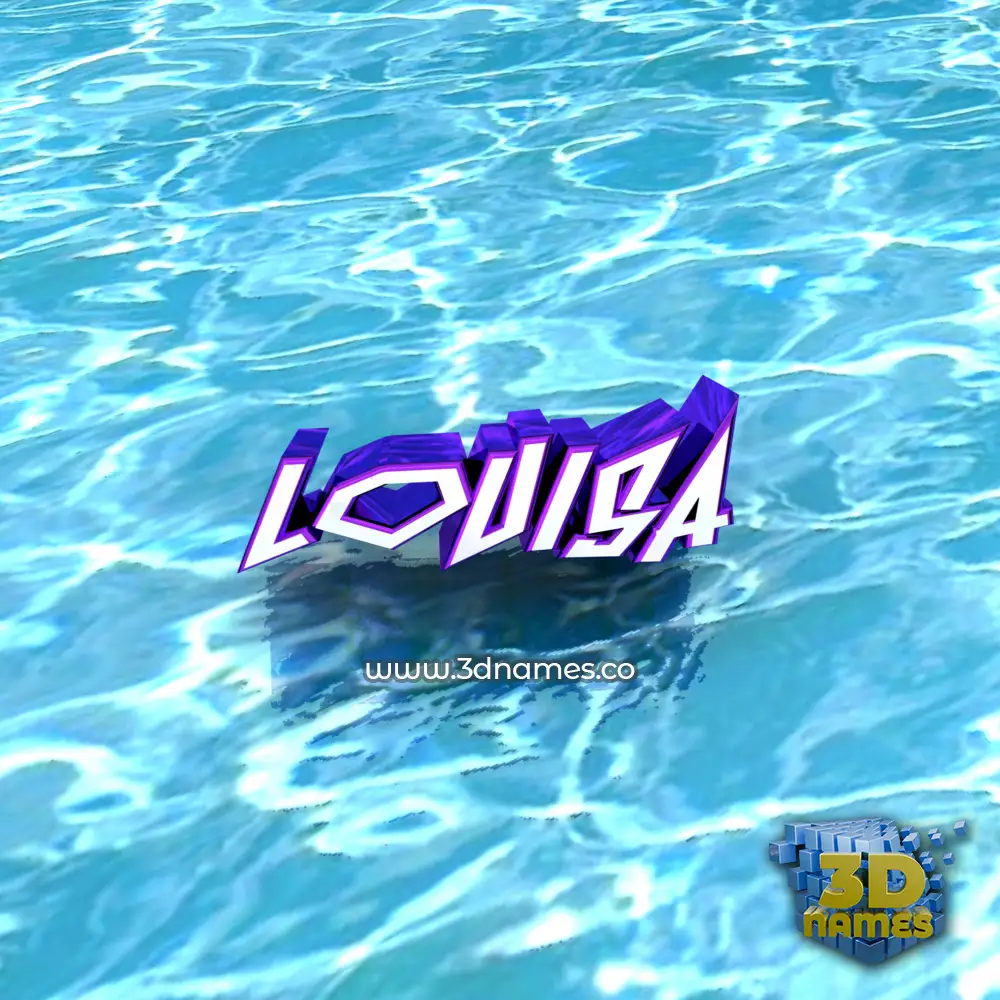 louisa in Water style - 3D name wallpaper