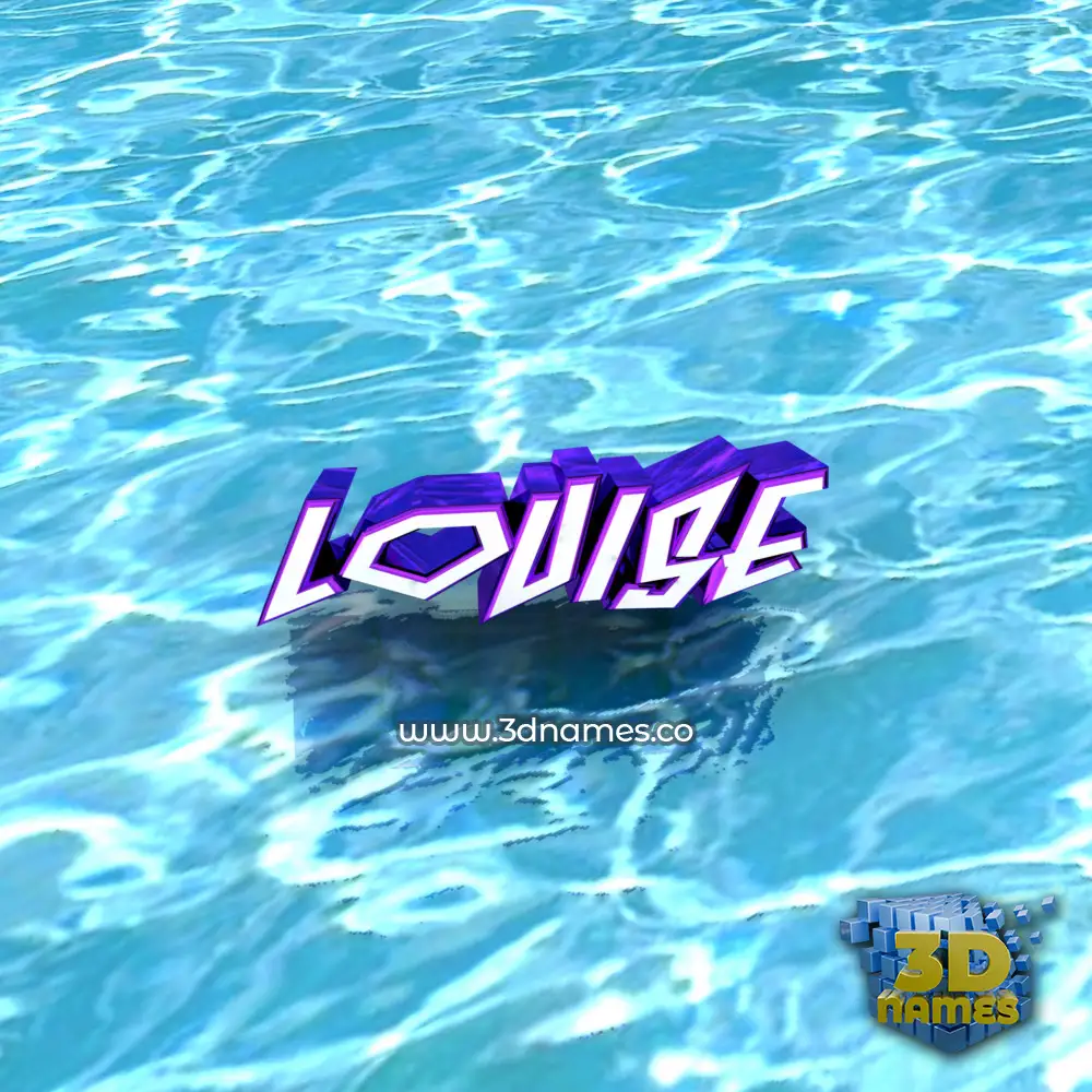 louise in Water style - 3D name wallpaper