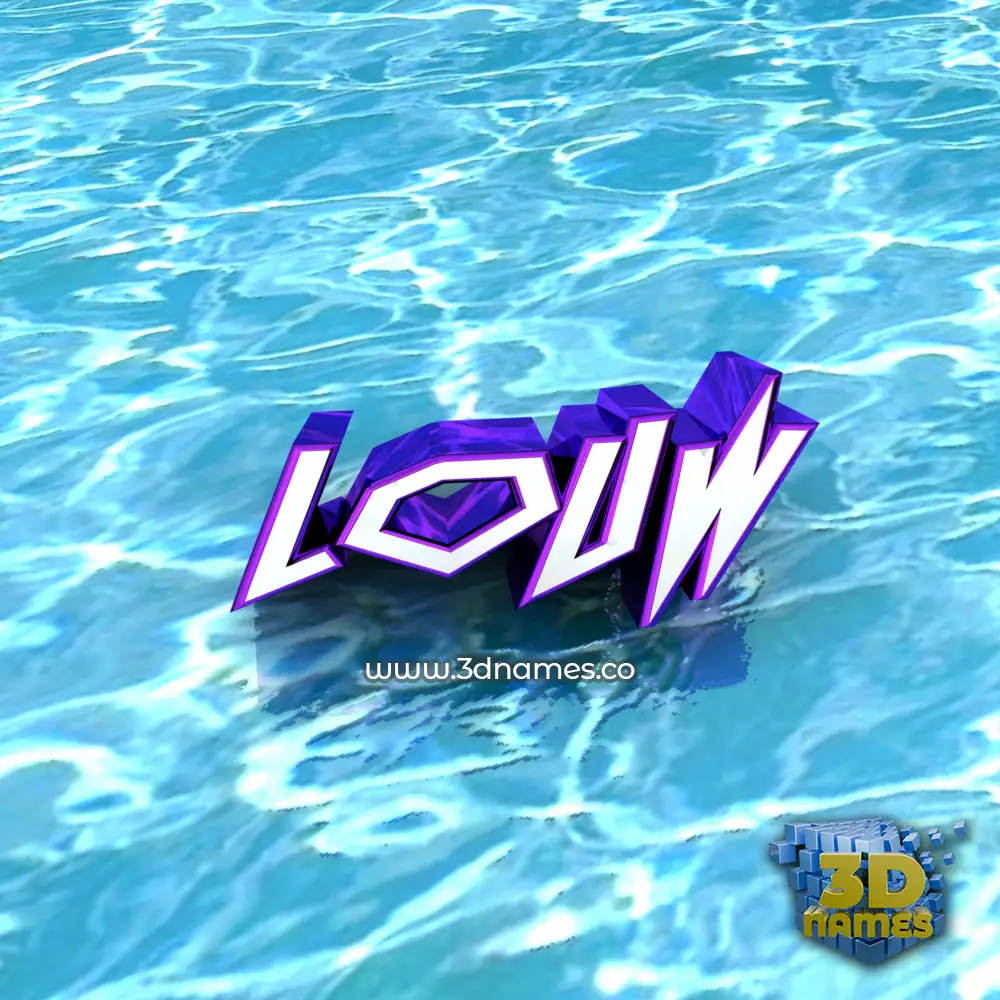 louw in Water style - 3D name wallpaper