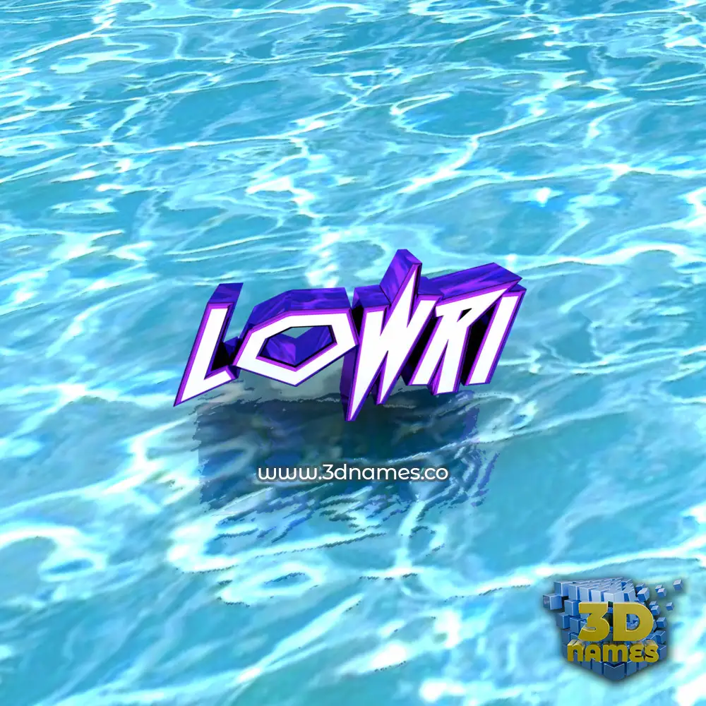 lowri in Water style - 3D name wallpaper