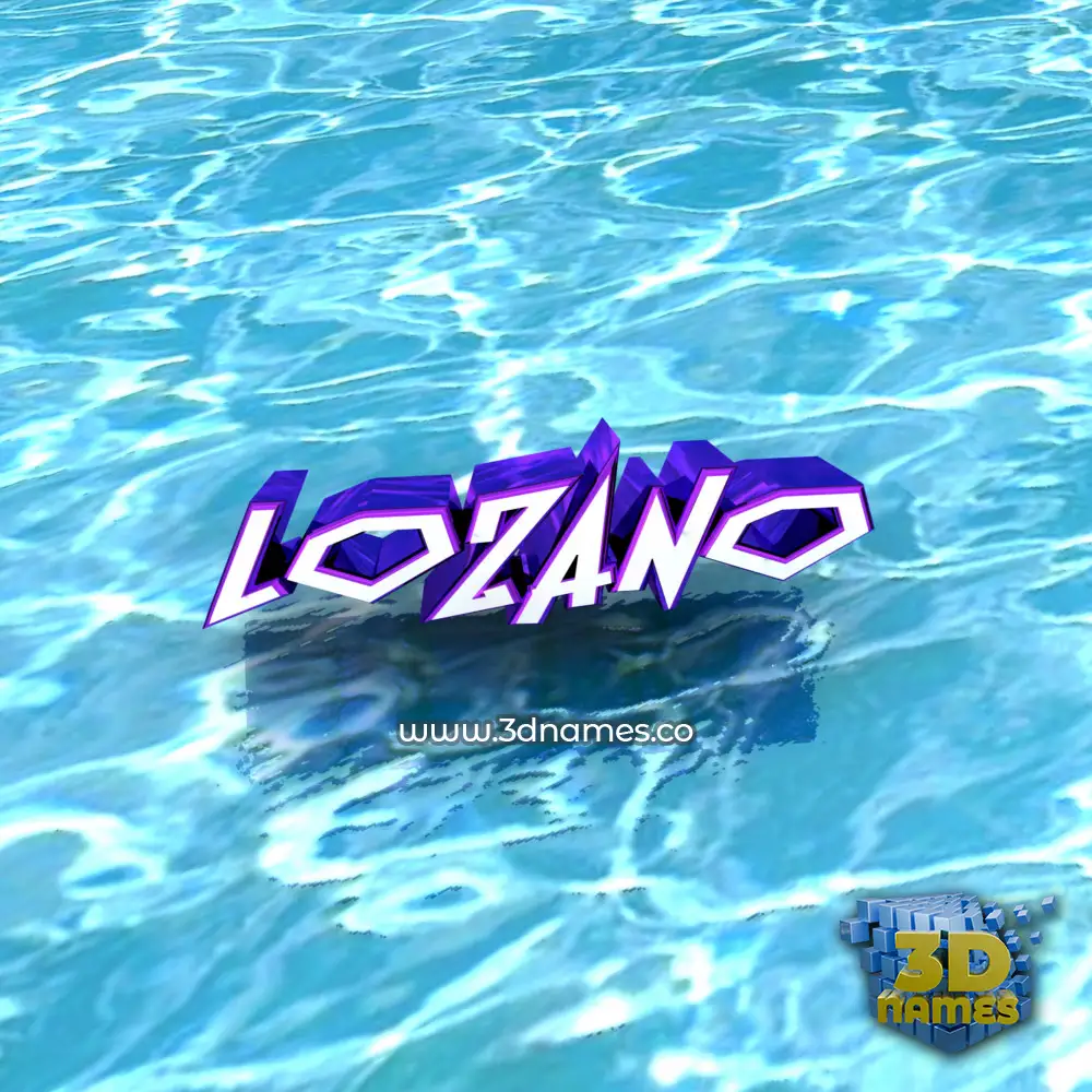 lozano in Water style - 3D name wallpaper