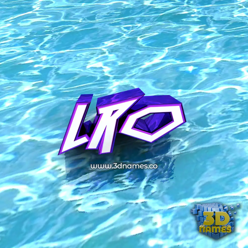 lro in Water style - 3D name wallpaper